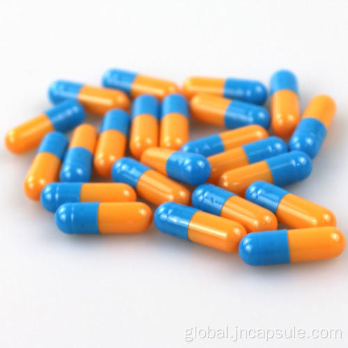 Waterproof Empty Pill Capsules Size 0 orange blue capsule shell Factory